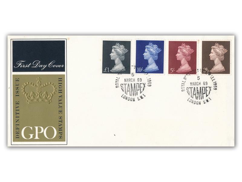 1969 High Values, Stampex postmark