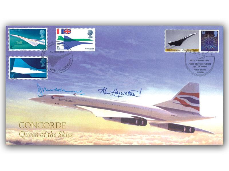 Concorde First British Flight, signed John Cochrane & Alan Heywood