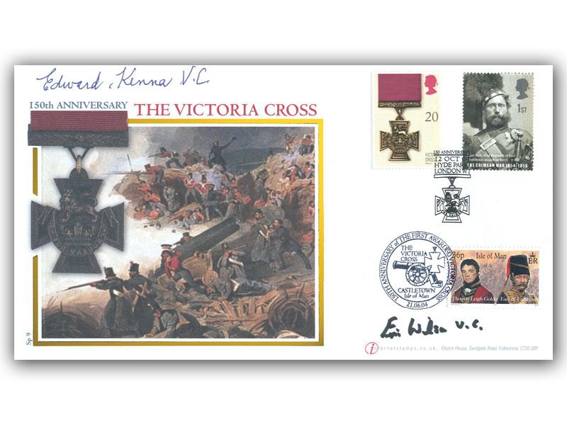 150th Anniversary of the Victoria Cross, signed by Eric Wilson VC and Edward Kenna VC