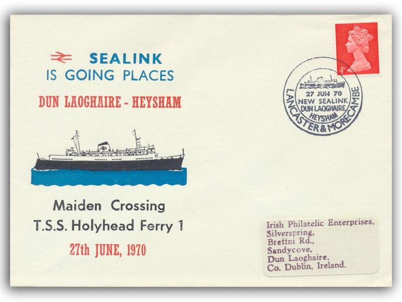 1970 Sealink, Dun Laoghaire - Heysham maiden voyage
