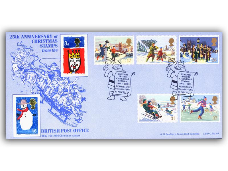 1990 Christmas, Christmas Stamps 25th anniversary official