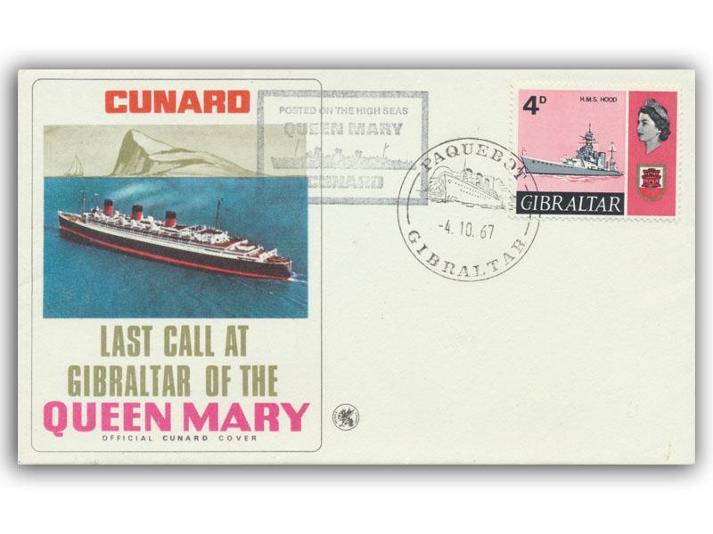 1967 RMS Queen Mary Last Call at Gibraltar