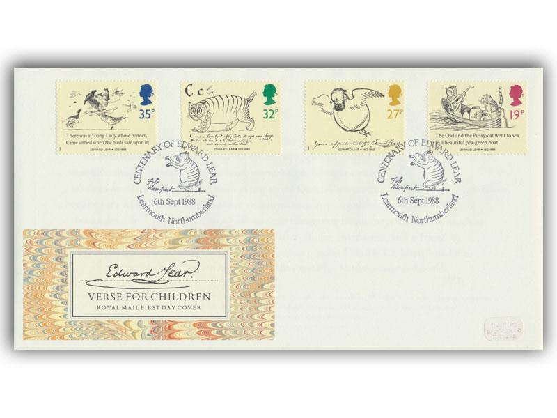 1988 Edward Lear First Day Cover