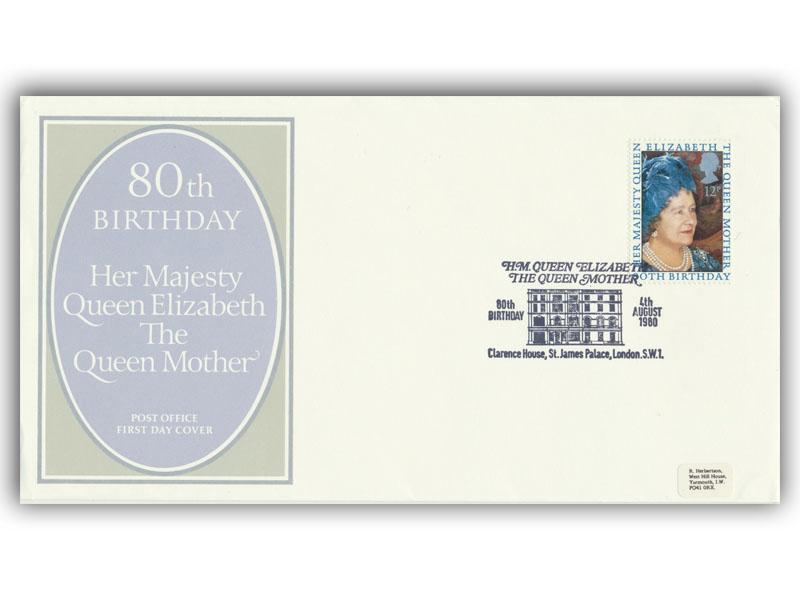 1980 Queen Mother's 80th Birthday First Day Cover