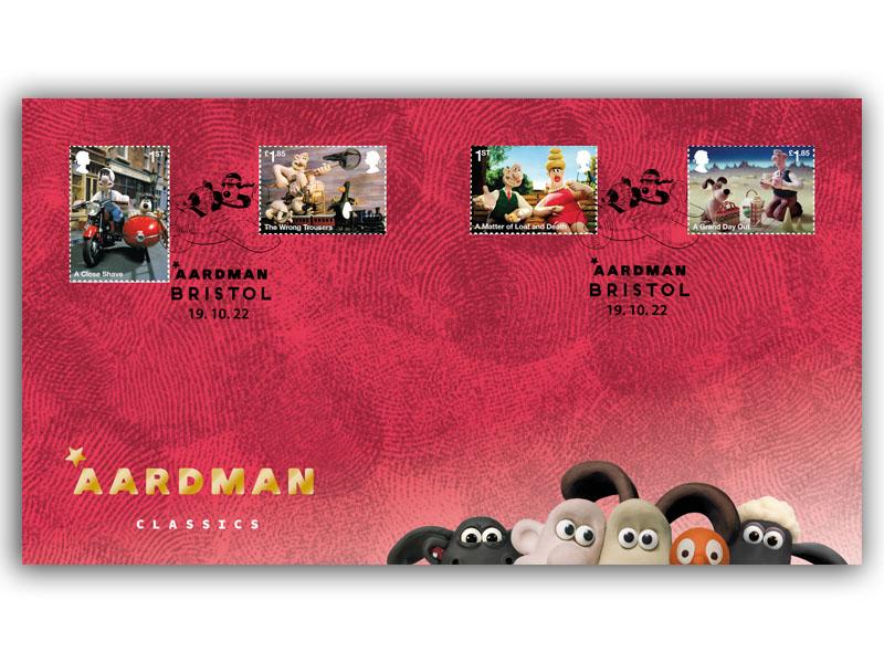 Aardman Classics - Stamps torn from the Miniature Sheet