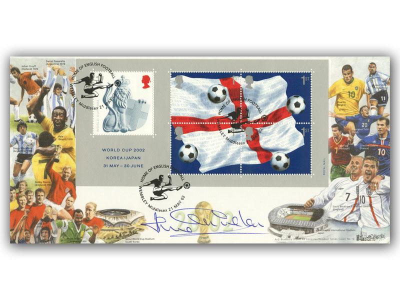 Jackie Charlton signed 2002 World Cup cover