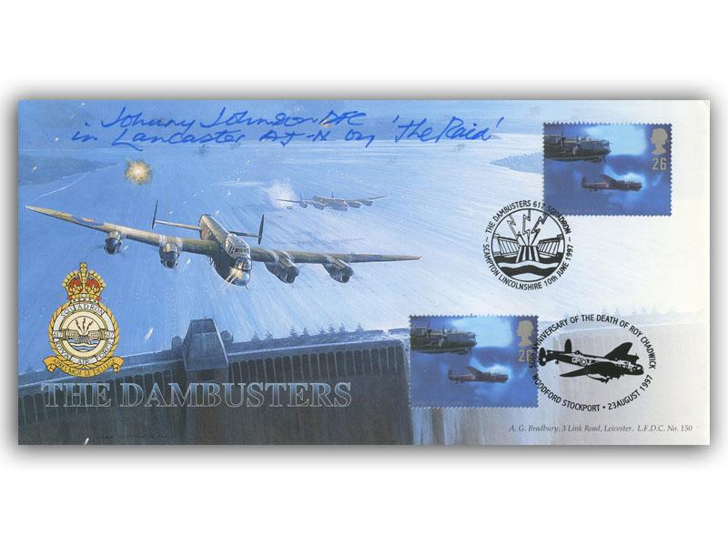 Edward C Johnson signed 1997 Dambuster cover