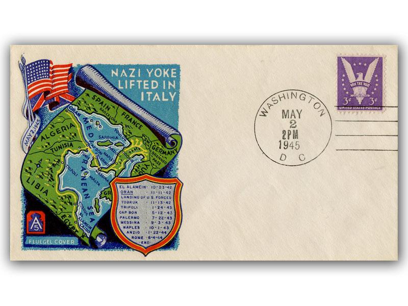 1945 Italy Liberated, Fluegel cover