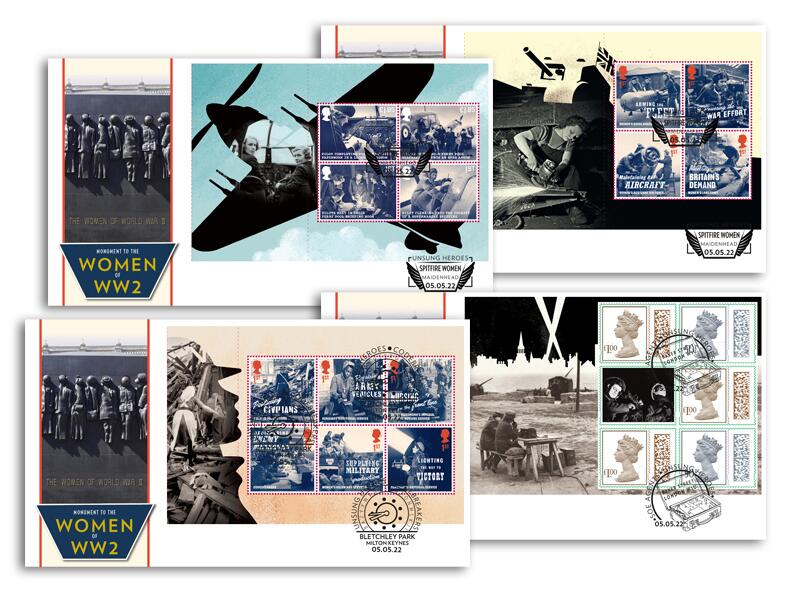 Women of WWII Prestige Booklet Set, Buckingham Postmarks