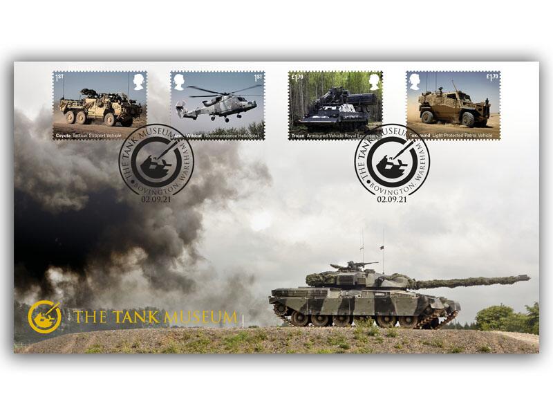 British Army Vehicles - Stamps torn from the Miniature Sheet