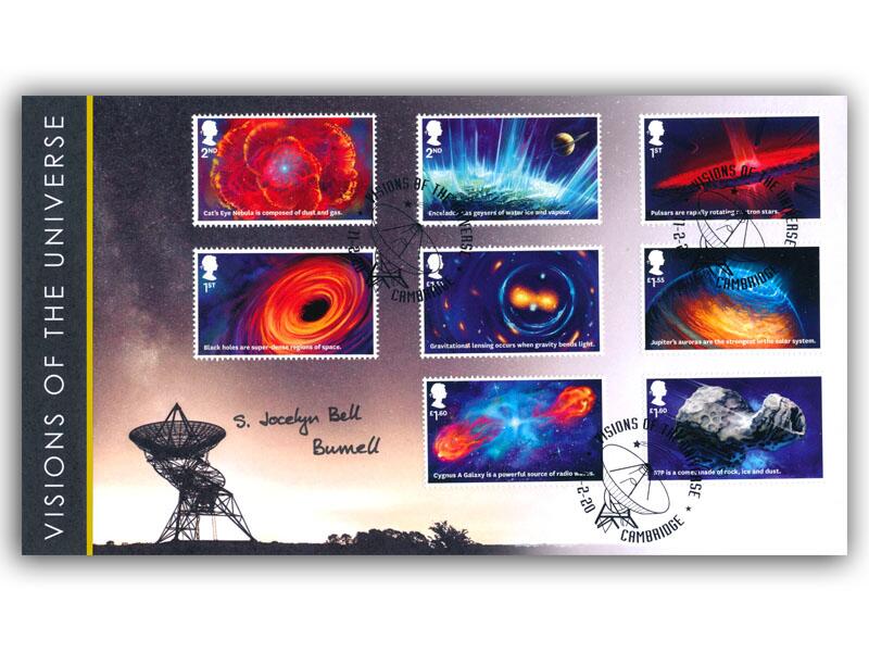 Visions of the Universe Alternative First Day Cover signed Dame Jocelyn Bell-Burnell