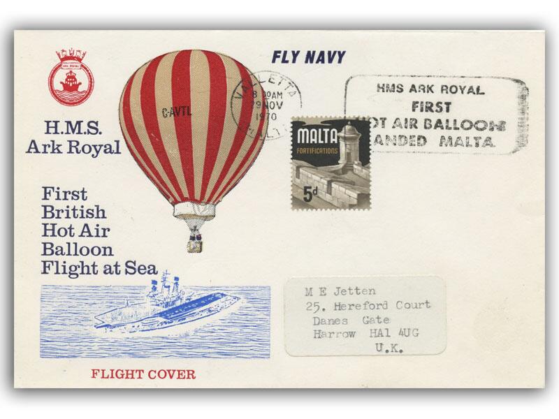 1970 HMS Ark Royal, Balloon Flight