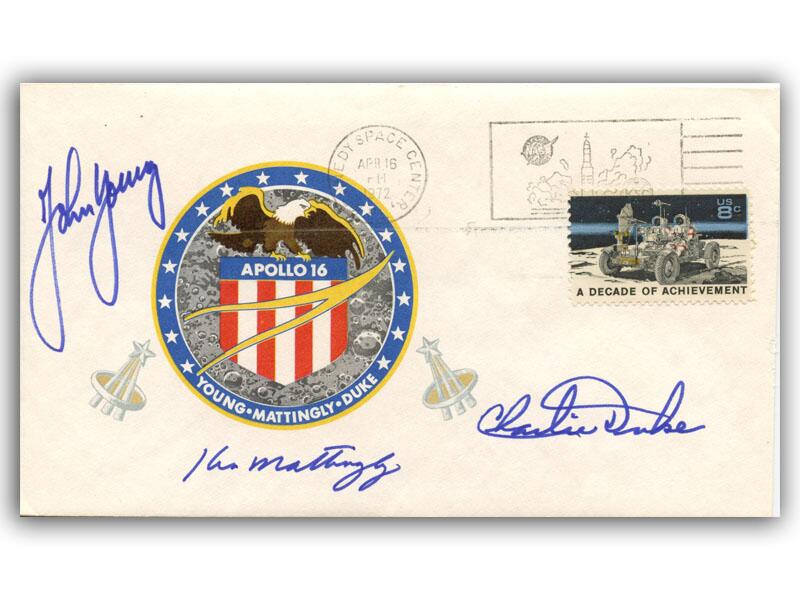 Apollo 16 Insurance Crew signed cover