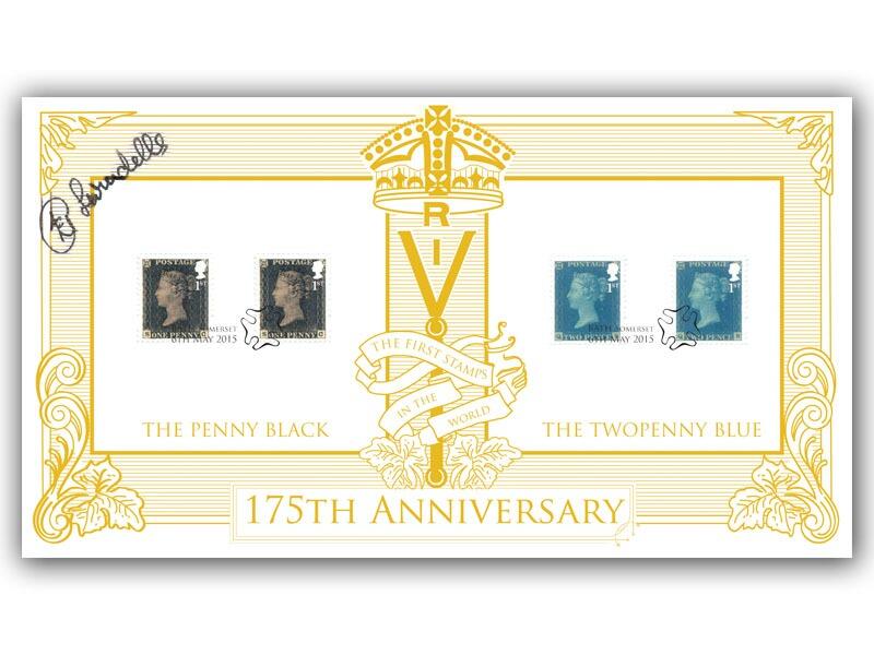 175th Anniversary of the Penny Post, Stamp Cover signed