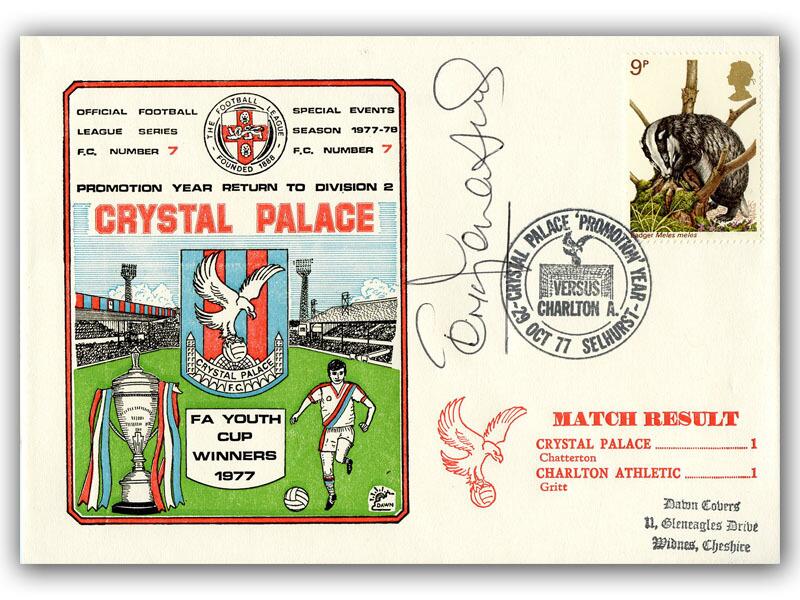 1977 Crystal Palace V Charlton, signed by Terry Venables
