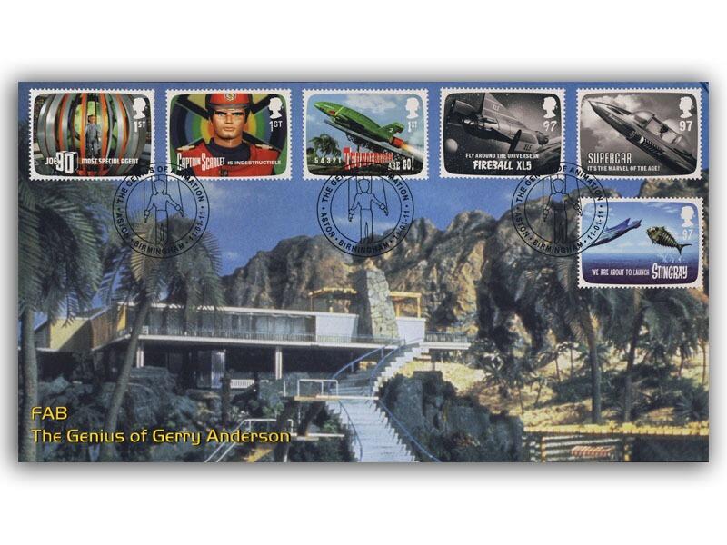 The Genius of Gerry Anderson Thunderbirds Stamp Cover Alternative postmark