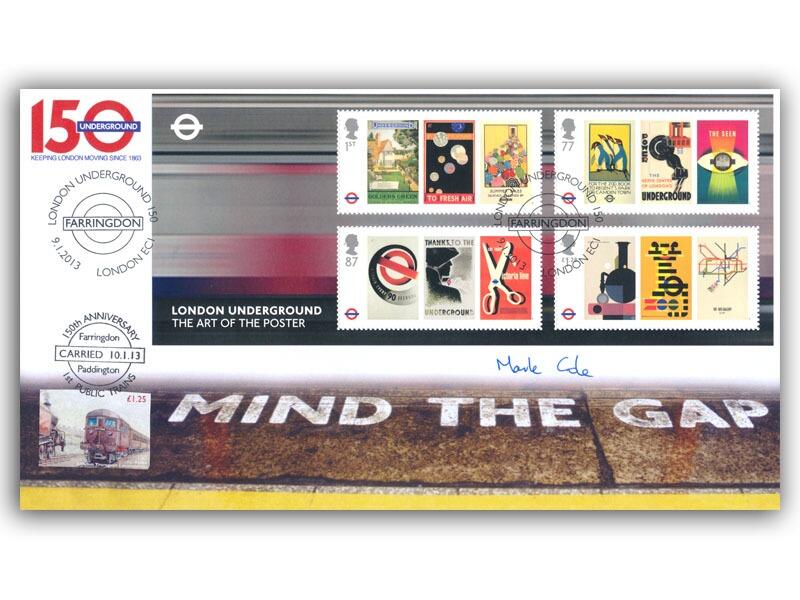 London Underground 150, carried on anniversary train, signed driver
