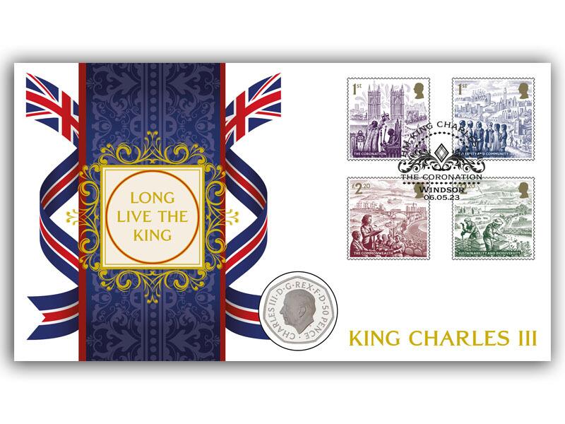 HM King Charles III Coronation Coin First Day Cover