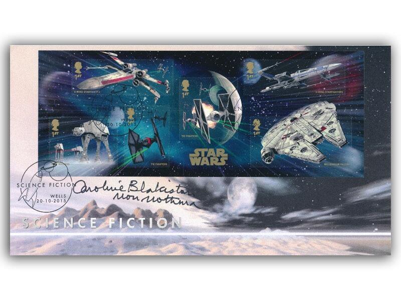 2015 Science Fiction, Star Wars miniature sheet, signed by Caroline Blakiston