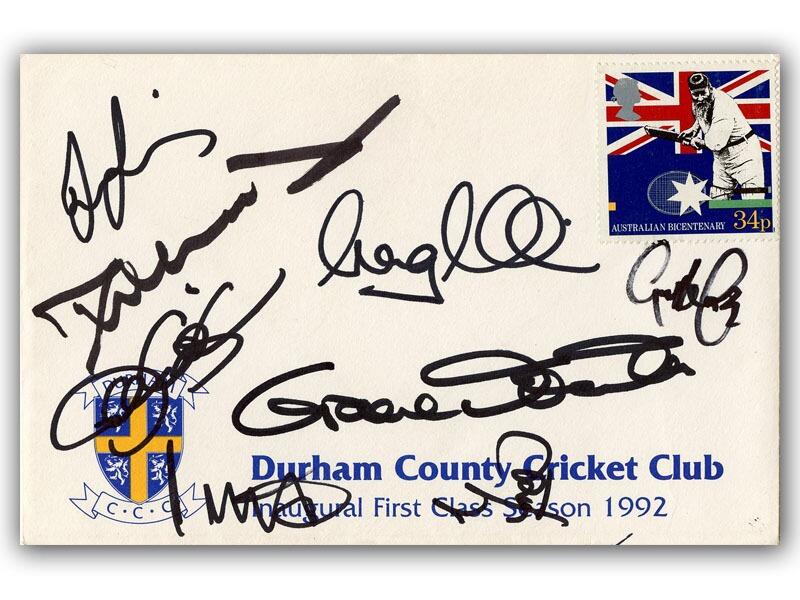 1992 Durham Inaugural Cricket Season Signed