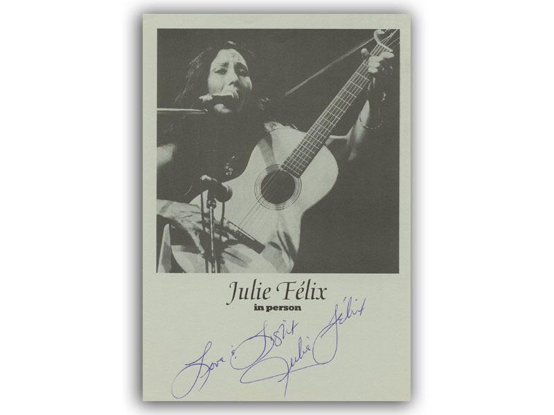 Julie Felix signed photo