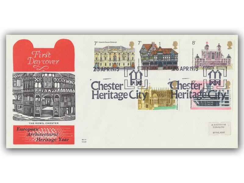 1975 Architecture, Chester postmark, Benham Engraved