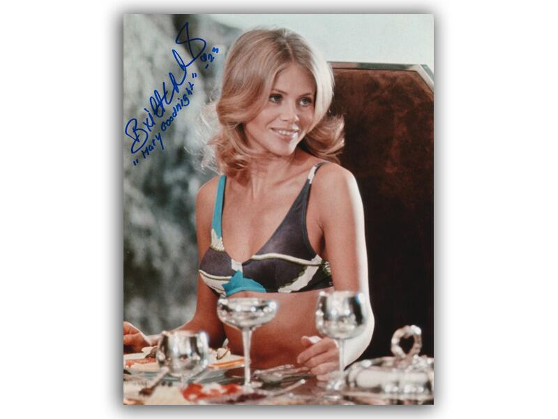 Britt Ekland signed James Bond photo