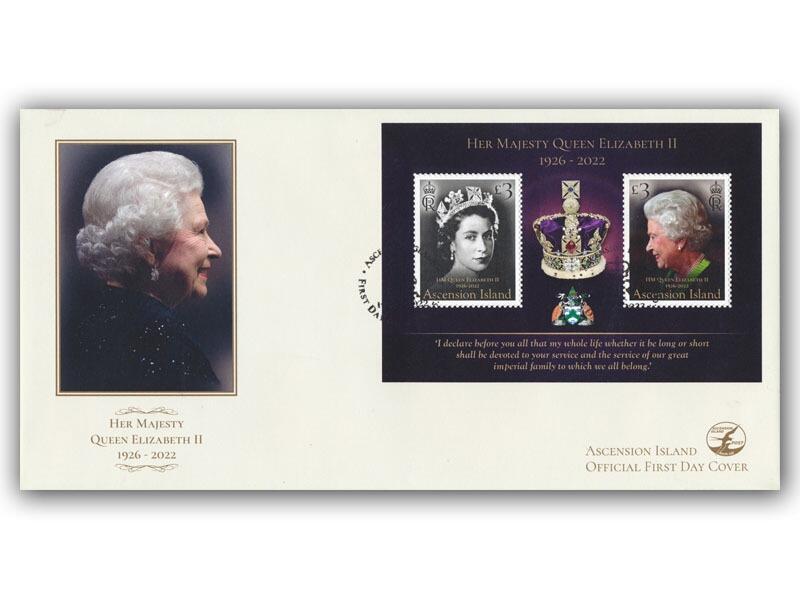 2023 Queen Elizabeth II, Ascension Island miniature sheet