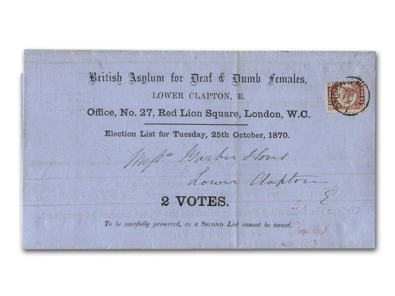 1870 Bantam, British Asylum Voting Form
