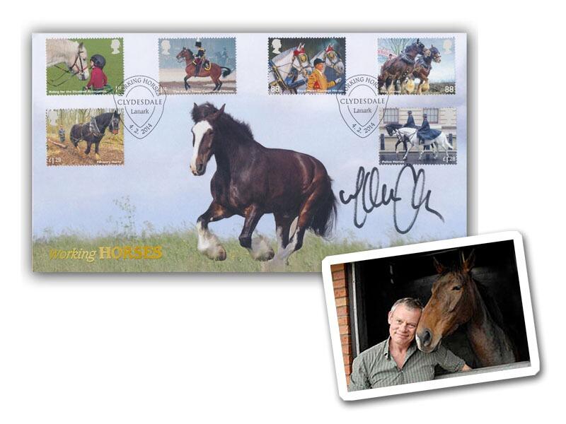 British Working Horses - The Clydesdale, signed by Martin Clunes
