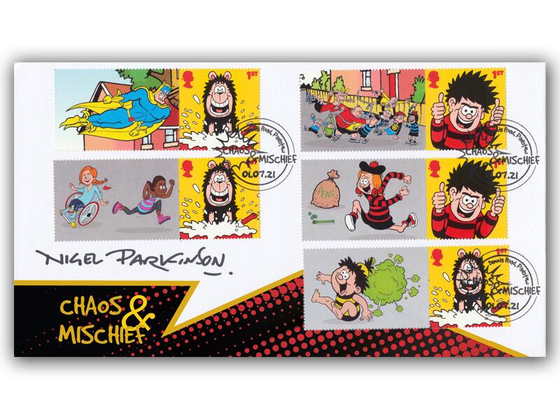 Dennis & Gnasher Collectors Edition, signed Beano artist