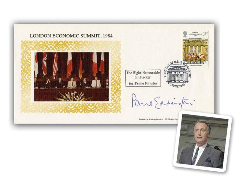 Paul Eddington signed 1984 London Economic Summit cover