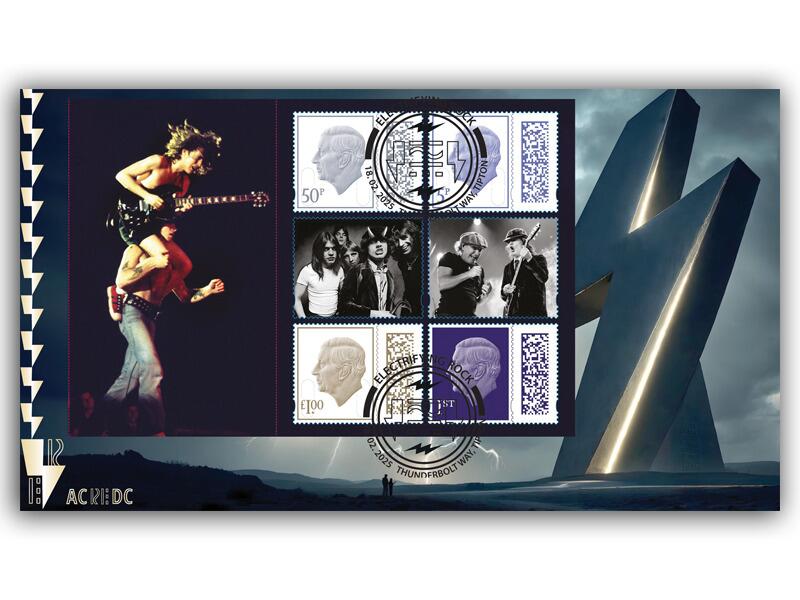 AC/DC Definitive Pane first day cover
