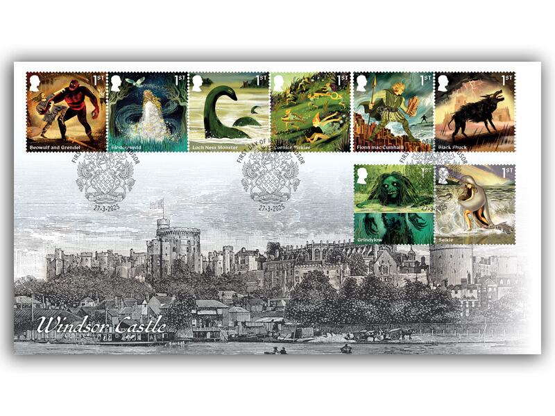 Windsor Castle Definitive - Myths & Legends 'strange' first day cover