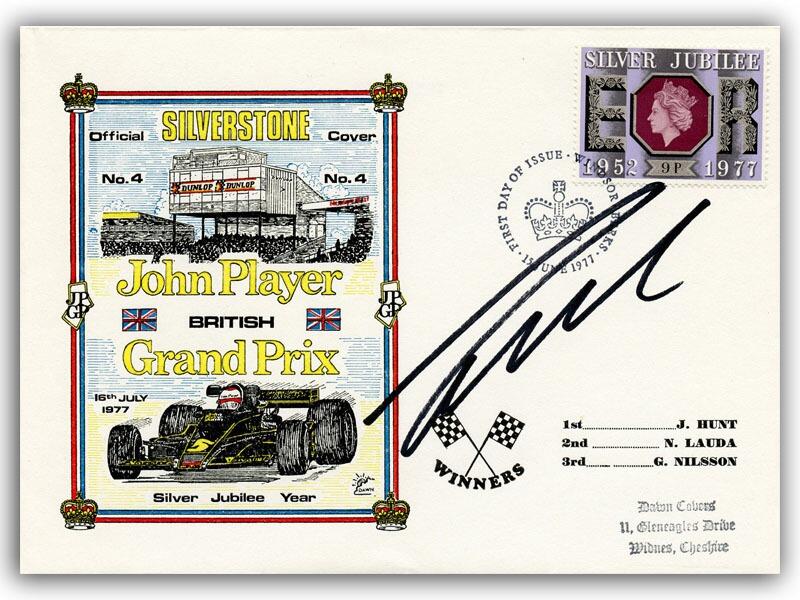 Niki Lauda signed 1977 official Silverstone cover.