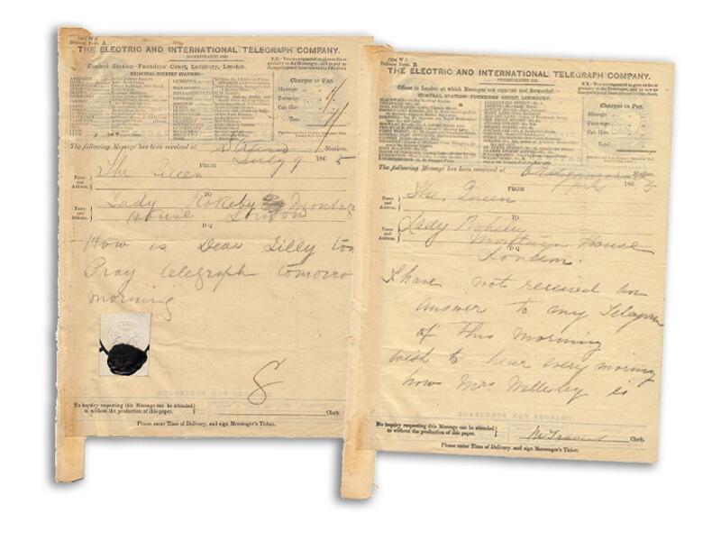 Queen Victoria Handwritten Telegraphs