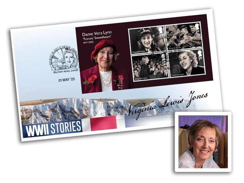WWII Stories Miniature Sheet, signed Virginia Lewis-Jones, Dame Vera Lynn’s Daughter