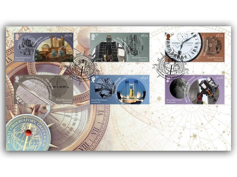 Greenwich Observatory 350th Anniversary first day cover