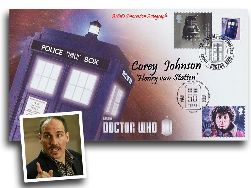 Doctor Who, signed Corey Johnson 'Henry van Statten'