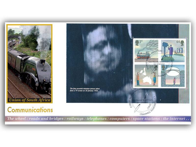 World of Invention, The First Recorded Television Picture PSB Pane, Cranwell Postmark
