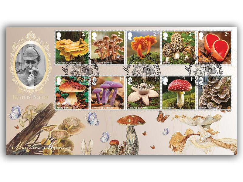 Beatrix Potter | Mushrooms First Day Cover