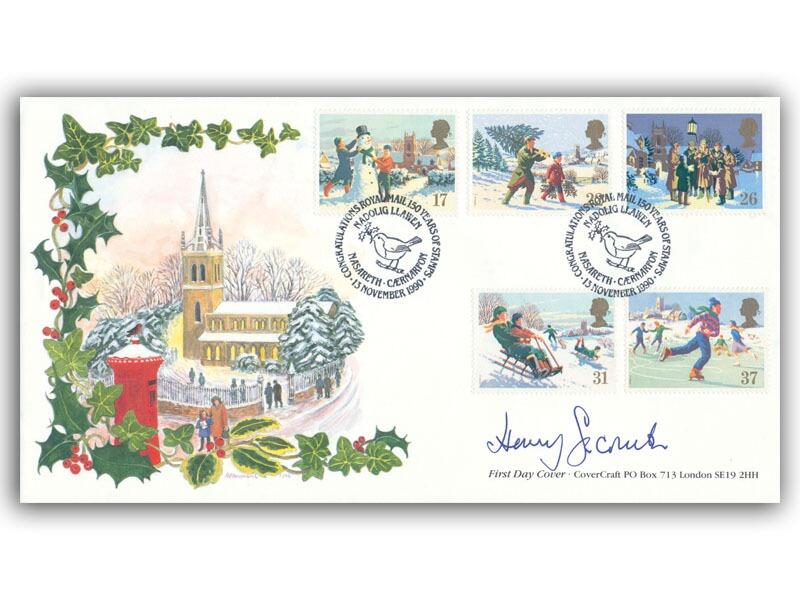 Harry Secombe Autograph | 1990 Christmas