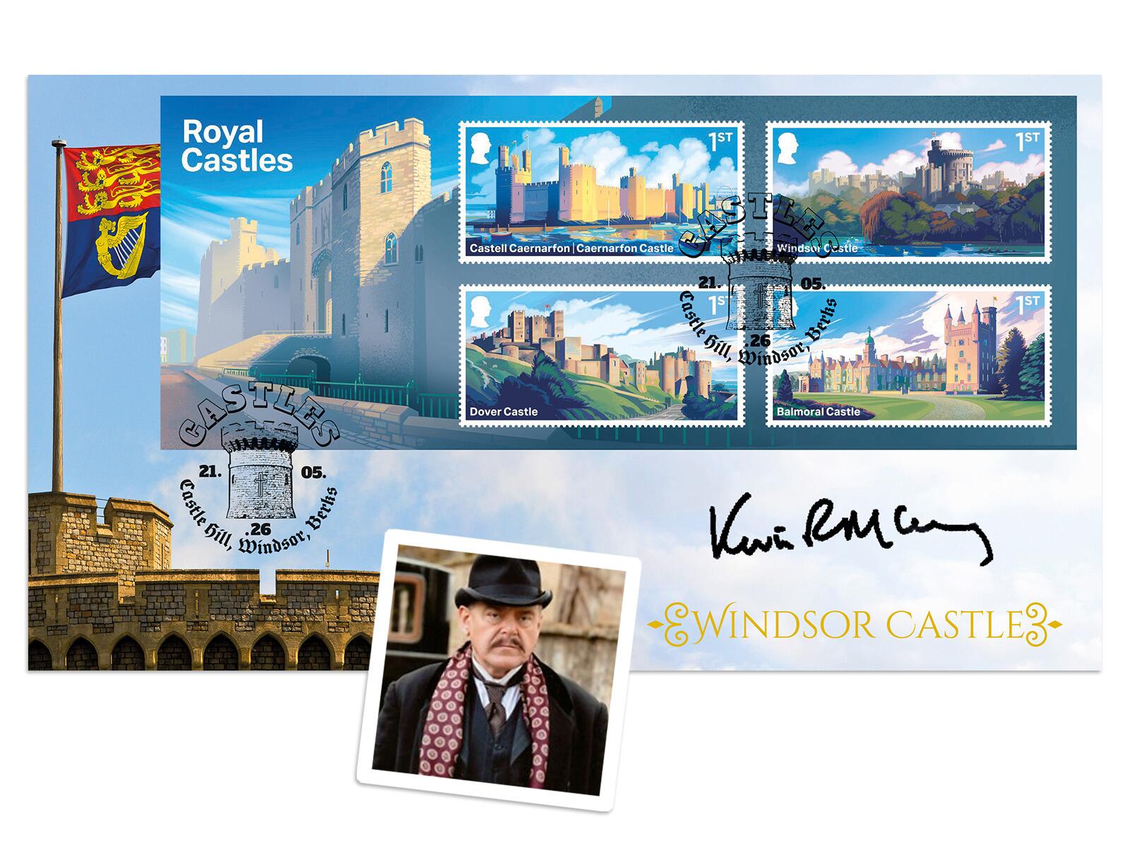 Royal Castles Stamps | Signed Kevin McNally
