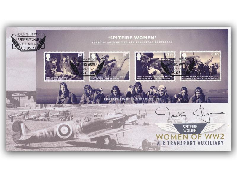 Women of WWII miniature sheet, signed Jacky Hyams