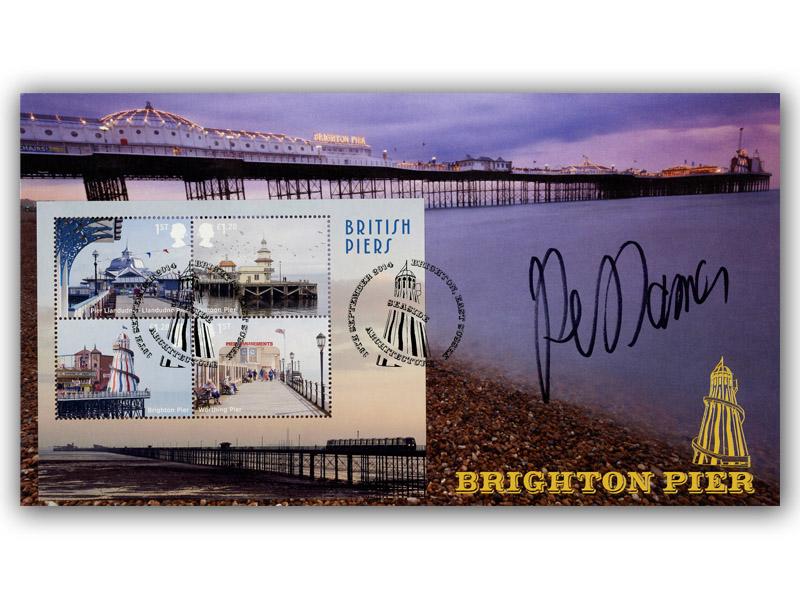 2014 Seaside Architecture - Brighton Pier Miniature Sheet Cover, signed by Peter James