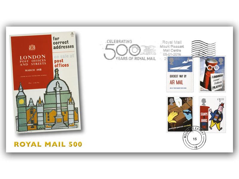 Celebrating 500 Years of Royal Mail Stamps from the M/S Special Slogan Postmark