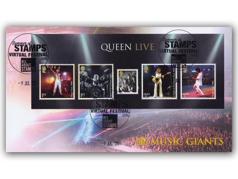 Music Giants - Queen Live Miniature Sheet Cover