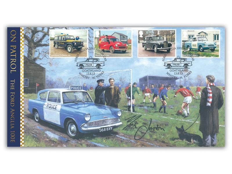 British Auto Legends Miniature Sheet stamps, signed Mark Jordan