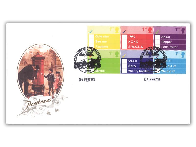 2003 Occasions stamp cover Post boxes