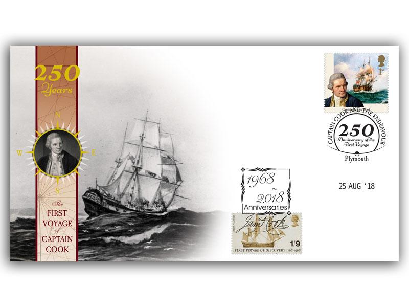 250 Years of the First Voyage of Captain Cook Single Stamp Cover